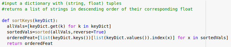sortKeys